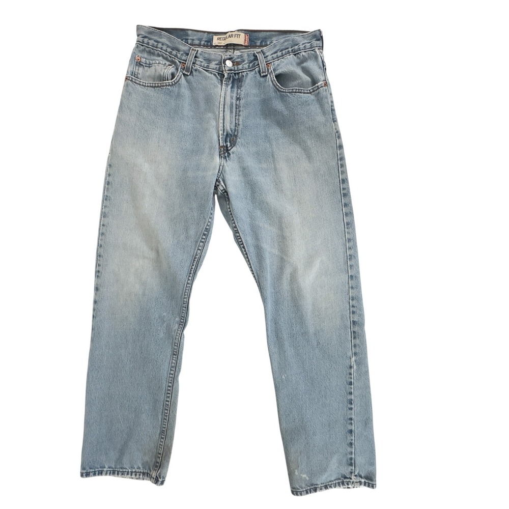 Levi's 505 Regular Fit Jeans Light Wash Blue Cotton 34x30